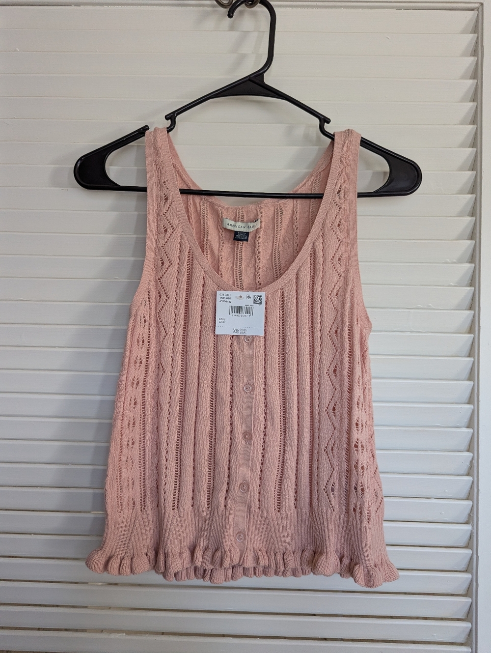 NWT American Eagle Pointelle Sweater Tank Top Size S